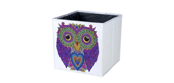 Crystal Art Folding Storage Box 30 x 30 cm - Owl