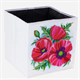 Crystal Art Folding Storage Box 30 x 30 cm - Pretty Poppies