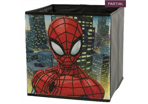 Crystal Art Folding Storage Box 30 x 30 cm - Spiderman