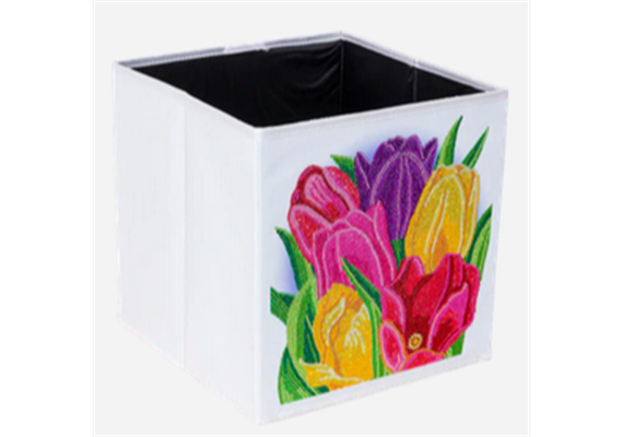 Crystal Art Folding Storage Box 30 x 30 cm - Terrific Tulips
