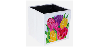 Crystal Art Folding Storage Box 30 x 30 cm - Terrific Tulips