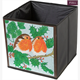 Crystal Art Folding Storage Box 30 x 30 cm - Winter Robins