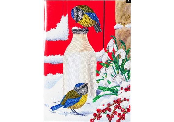 Crystal Art Giant Card Kit "Birds Milkshake" 21 x 29 cm