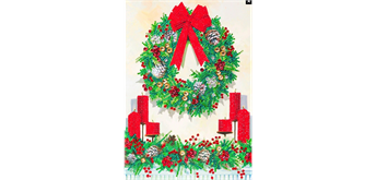 Crystal Art Giant Card Kit "Festive Wreath" 21 x 29 cm