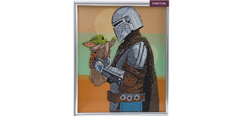 Crystal Art "Grogu and the Mandalorian" Bilderrahmen 21 x 25 cm