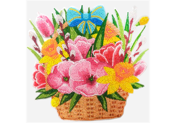 Crystal Art Hanging Basket 30 x 30 cm - Spring