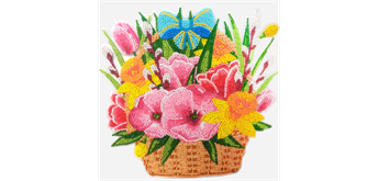 Crystal Art Hanging Basket 30 x 30 cm - Spring