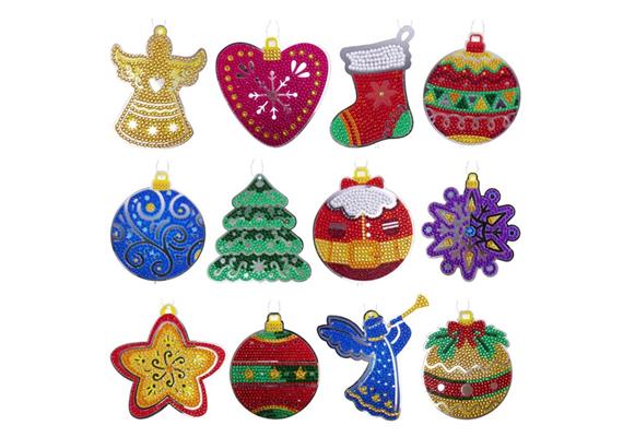 Crystal Art Hanging Decoration Christmas Shapes