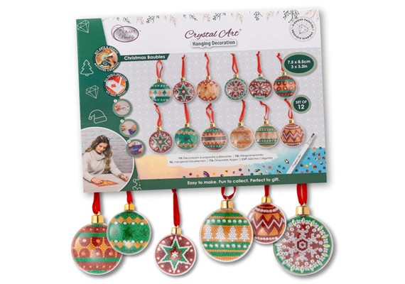 Crystal Art Hanging Decorations Christmas Bauble