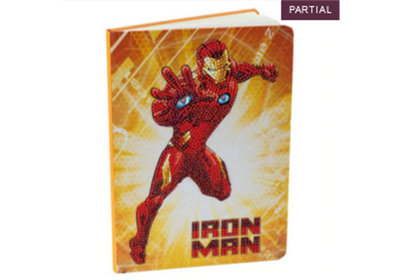Crystal Art "Ironman" Notizbuch Kit, 26 x 18 cm
