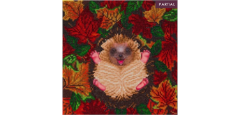 Crystal Art Kit "Autumn Hedgehog" 30 x 30 cm, mit Rahmen