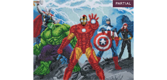 Crystal Art Kit "Avengers", 40 x 50 cm, mit Rahmen