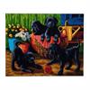 Crystal Art Kit "Black Labrador Pups" 40 x 50 cm