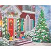 Crystal Art Kit Christmas House 40 x 50 cm, mit Rahmen