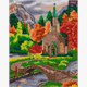 Crystal Art Kit "Church by the River" 40 x 50 cm, mit Rahmen