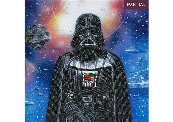 Crystal Art Kit Darth Vader 30 x 30 cm, mit Rahmen