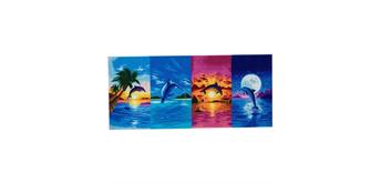 Crystal Art Kit "Day of the Dolphin" Kit, 40 x 90 cm