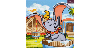 Crystal Art Kit "Dumbo's Bath" 30 x 30 cm, mit Rahmen