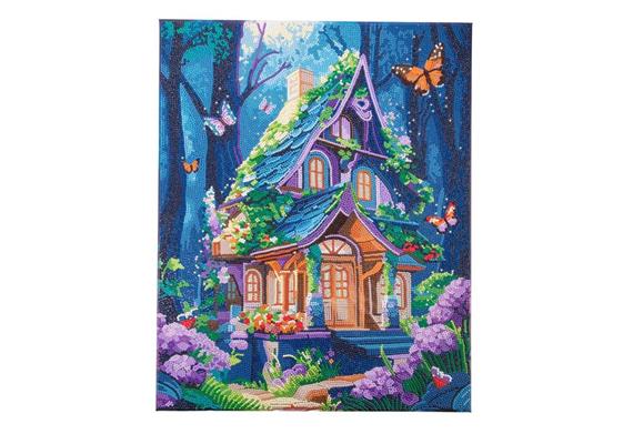 Crystal Art Kit Fantasy House 40 x 50 cm, mit Rahmen