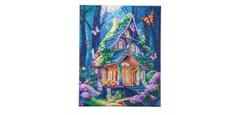 Crystal Art Kit Fantasy House 40 x 50 cm, mit Rahmen