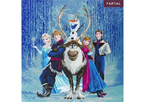 Crystal Art Kit "Frozen Friends" 70 x 70 cm, mit Rahmen