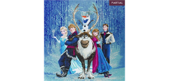 Crystal Art Kit "Frozen Friends" 70 x 70 cm, mit Rahmen