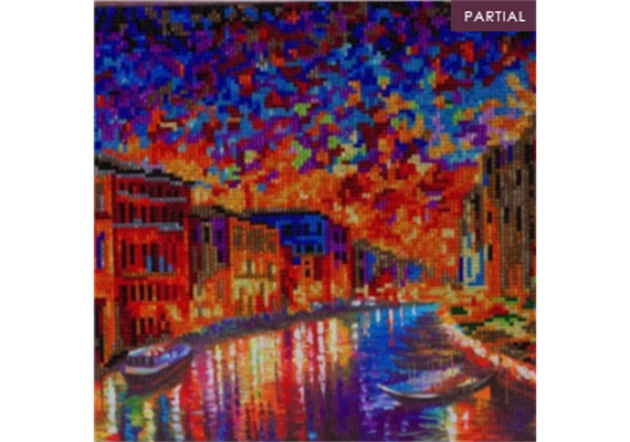 Crystal Art Kit "Grand Canal Venice" 30 x 30 cm, mit Rahmen