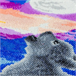 Crystal Art Kit "Howling Wolf Cub" 40 x 50 cm, mit Rahmen | Bild 3