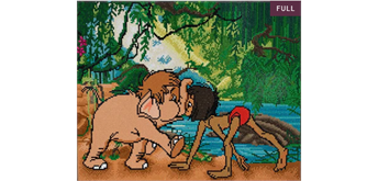 Crystal Art Kit "Jungle Book Friends", 40 x 50 cm, mit Rahmen