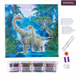Crystal Art Kit "Jurassic Jungle" 30 x 30 cm, mit Rahmen | Bild 4