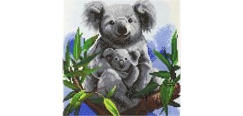 Crystal Art Kit "Koalas" 30 x 30 cm, mit Rahmen