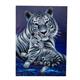 Crystal Art Kit "Loving Embrace White Tigers" 65 x 90 cm, mit Rahmen