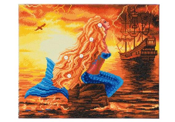 Crystal Art Kit "Mermaid Dreams" 40 x 50 cm, mit Rahmen