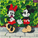 Crystal Art Kit "Minnie and Mickey" 30 x 30 cm, mit Rahmen