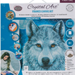 Crystal Art Kit Moonlight Wolf 30 x 30 cm, mit Rahmen | Bild 5