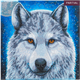 Crystal Art Kit Moonlight Wolf 30 x 30 cm, mit Rahmen