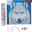 Crystal Art Kit Moonlight Wolf 30 x 30 cm, mit Rahmen | Bild 4