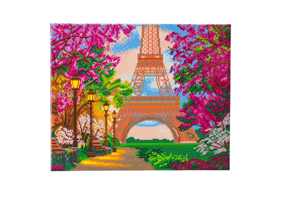 Crystal Art Kit "Paris in Spring" 40 x 50 cm, mit Rahmen
