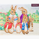 Crystal Art Kit "Peter Rabbit and Family", 40 x 50 cm, mit Rahmen