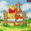 Crystal Art Kit "Pooh and Tigger" 30 x 30 cm, mit Rahmen