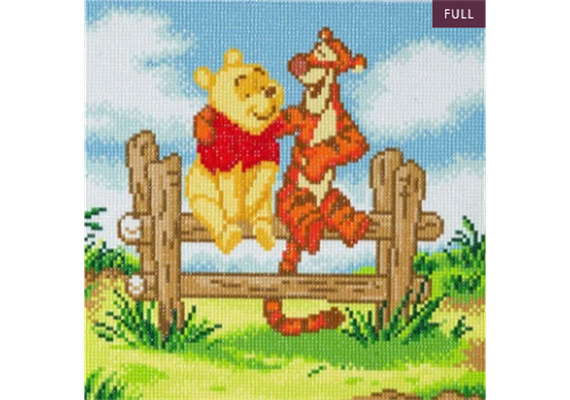 Crystal Art Kit "Pooh and Tigger" 30 x 30 cm, mit Rahmen