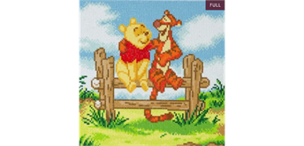 Crystal Art Kit "Pooh and Tigger" 30 x 30 cm, mit Rahmen