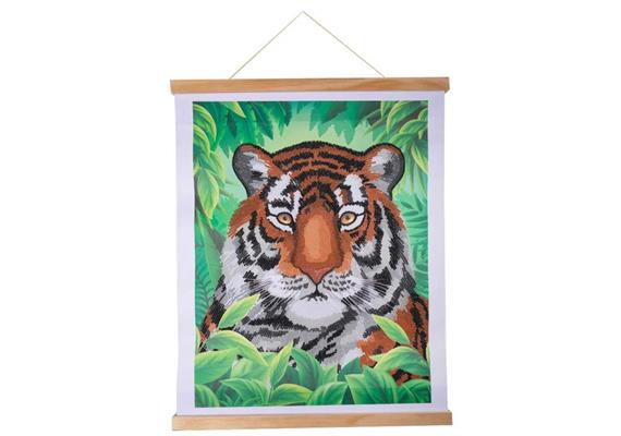 Crystal Art Kit Scroll Tiger 35 x 45 cm