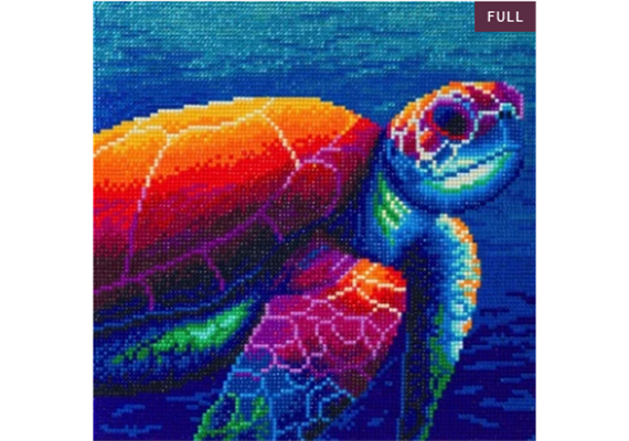 Crystal Art Kit "Sea Turtle" 30 x 30 cm, mit Rahmen