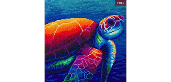 Crystal Art Kit "Sea Turtle" 30 x 30 cm, mit Rahmen