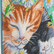 Crystal Art Kit Sleepy Cats 30 x 30 cm, mit Rahmen | Bild 2