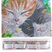 Crystal Art Kit Sleepy Cats 30 x 30 cm, mit Rahmen | Bild 4