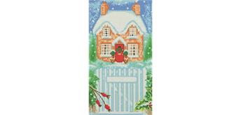 Crystal Art Kit "Snowy House 2" 40 x 22 cm