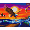 Crystal Art Kit "Sunset Eagles" 40 x 50 cm, mit Rahmen