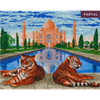 Crystal Art Kit "Taj Mahal Tigers" 40 x 50 cm, mit Rahmen